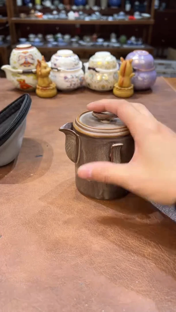 真的很便宜超好看会开片的旅行茶具