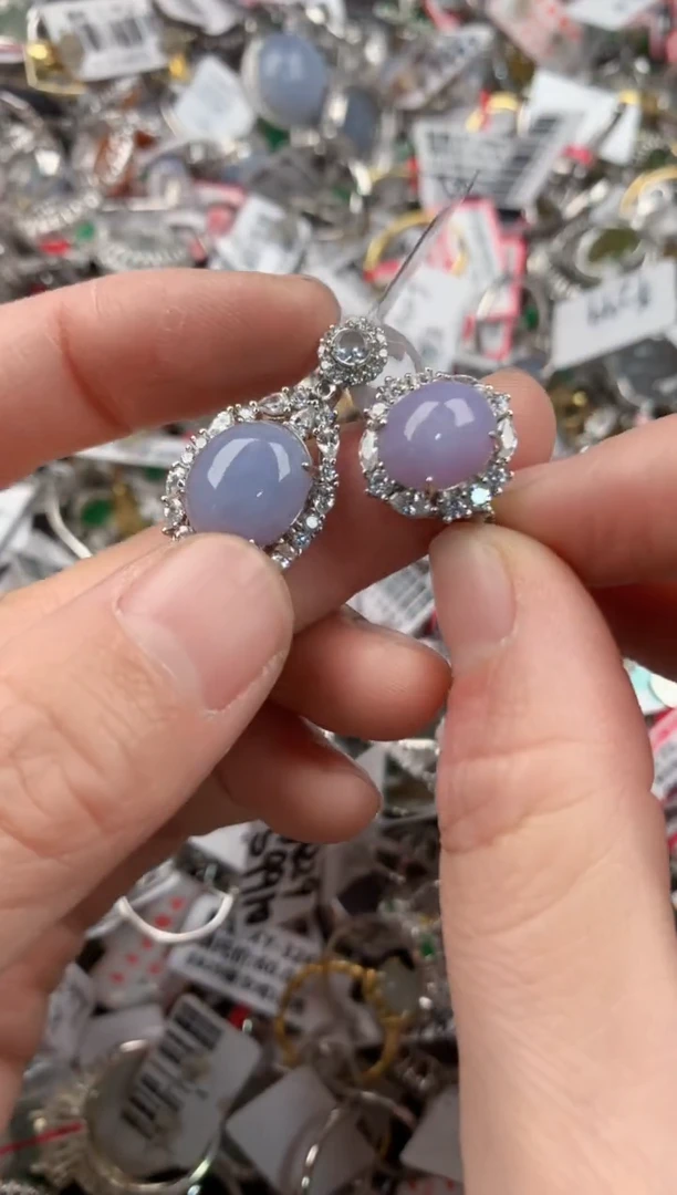 银S925镶嵌戒指翡翠222   3