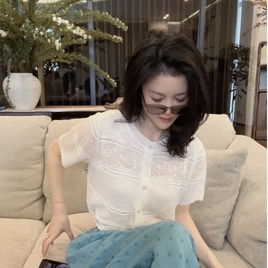 【悦悦专属】春夏季精致镂空百搭开衫Y256