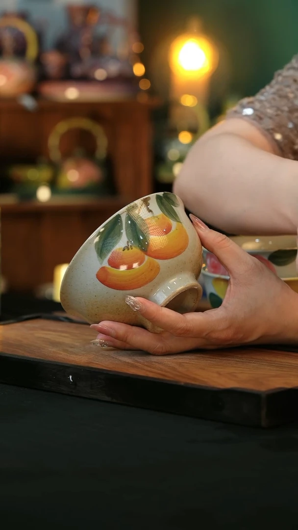 瓷片手绘心瓷陶瓷浮力