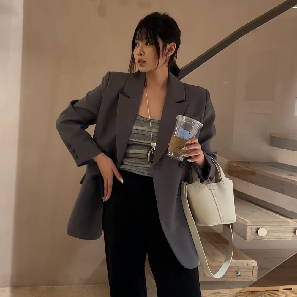 【春上新】胖mm显瘦宽松休闲西服外套上衣200斤大码女装_2501-YK