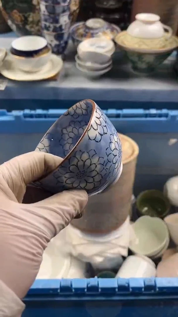 瓷片帅***子英歌瓷器满19.9包邮