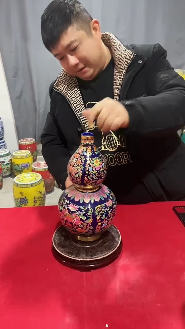 【闪购商品】景德镇景泰蓝葫芦瓶