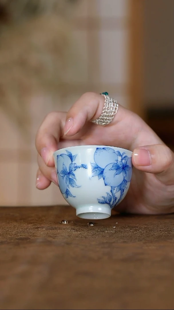 禄意五桃品名杯岩茶杯