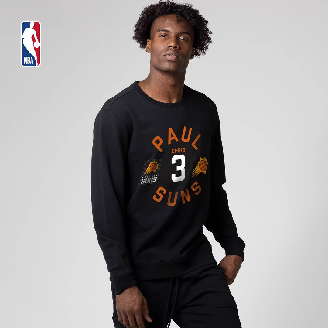 NBA官方太阳保罗秋夏休闲百搭舒适圆领长袖运动卫衣男款套头衫