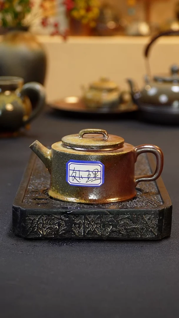 茶壶紫砂纯自然柴烧