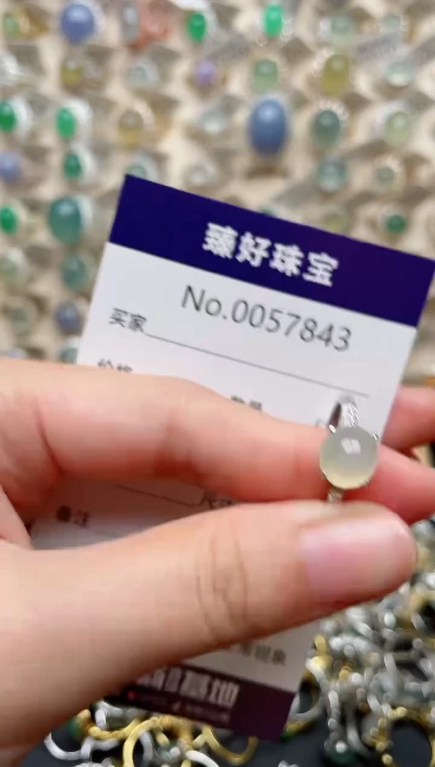 翡翠戒指银S925镶嵌.