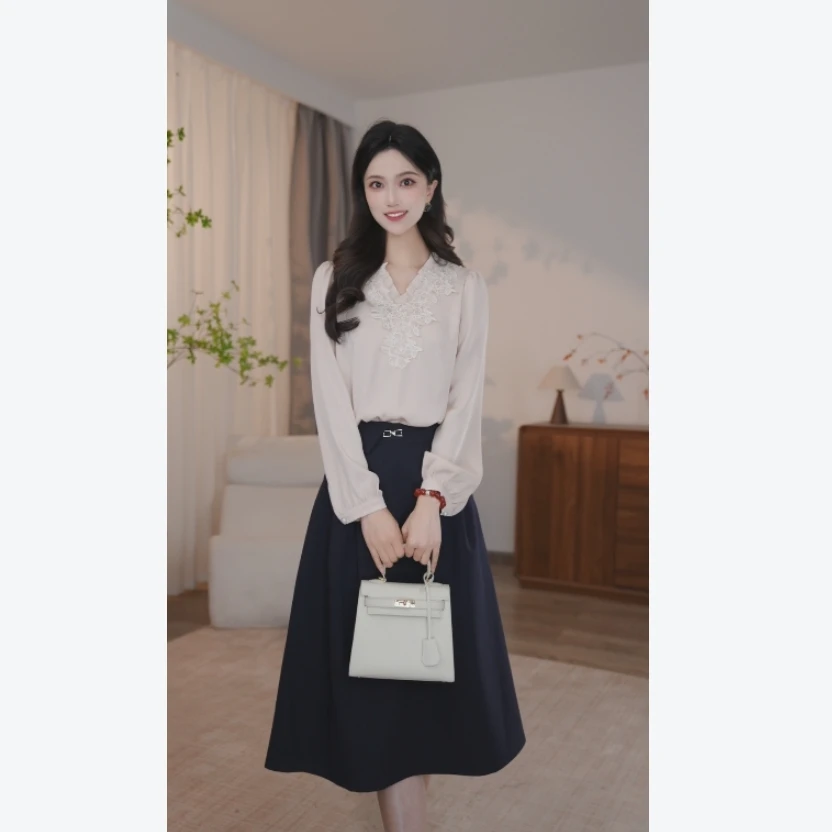 【婷婷甄选】8593149香槟色百搭气质时尚高级感百搭气质小众衬衫