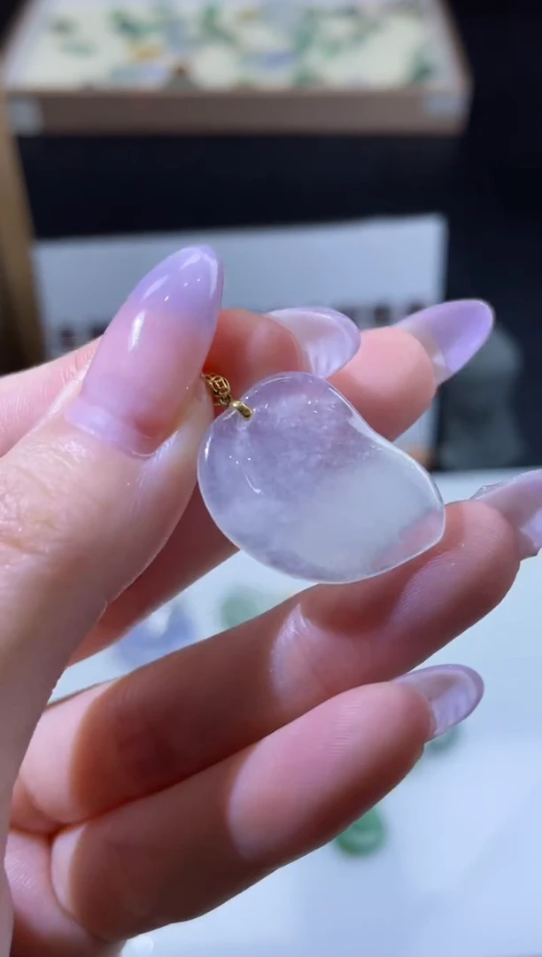 翡翠18K金镶嵌颈饰02125456