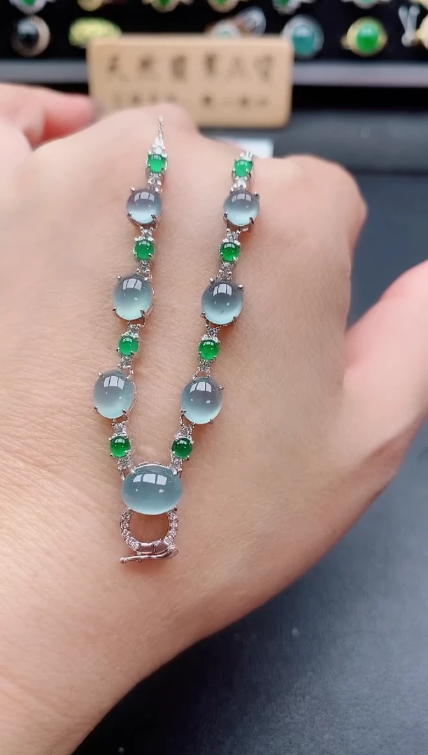 套链银S925镶嵌翡翠1