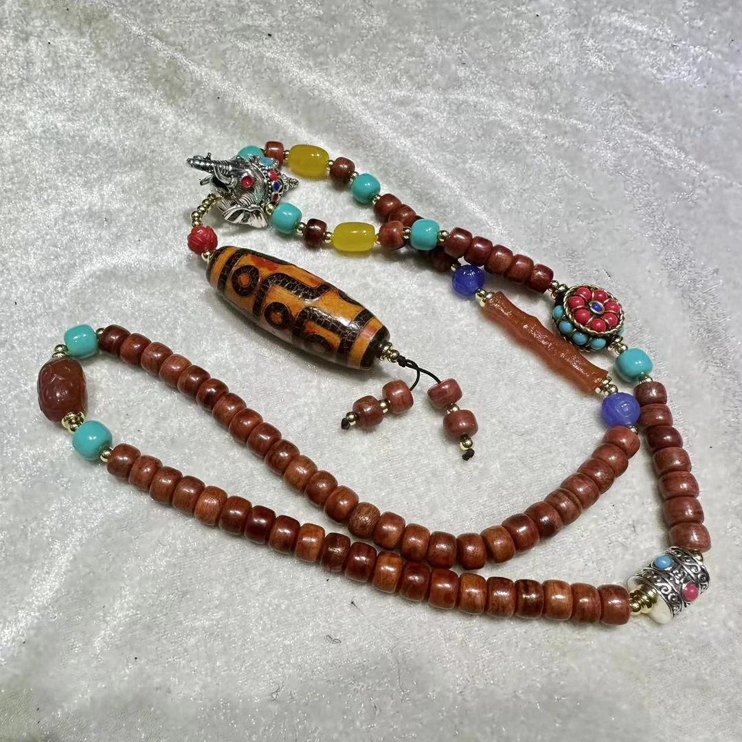 非金属珐琅项链 <米多缘>ZC崩系橘皮火供九眼项链（多样性发货）