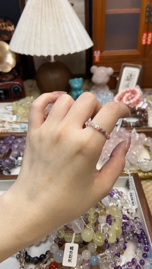 【闪购商品】碧玺戒指银S925镶嵌3061戒指