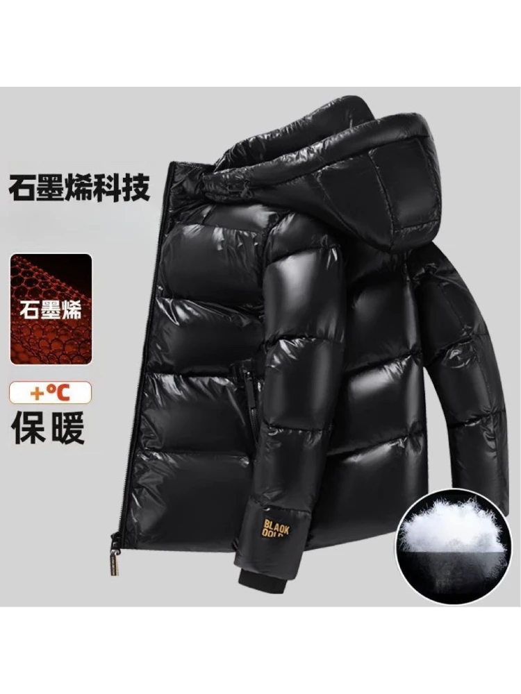 黑金2024秋冬时尚休闲短款情侣加厚带帽保暖棉衣外套