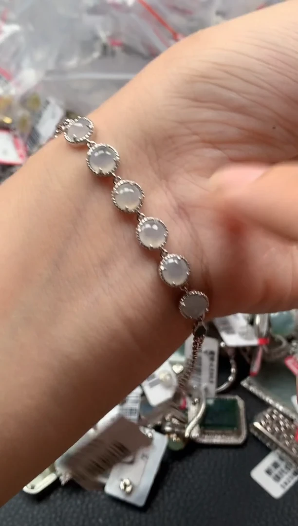 银S925镶嵌戒指翡翠蓝**一天然A货缅甸翡翠