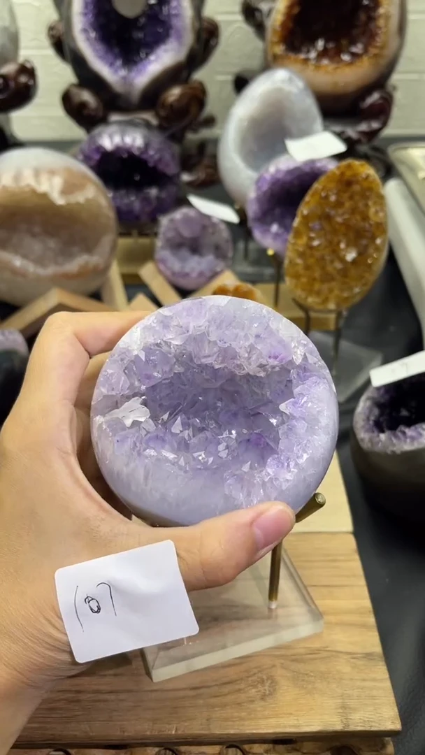 未镶嵌大型摆件（非配饰）紫晶107号开口笑