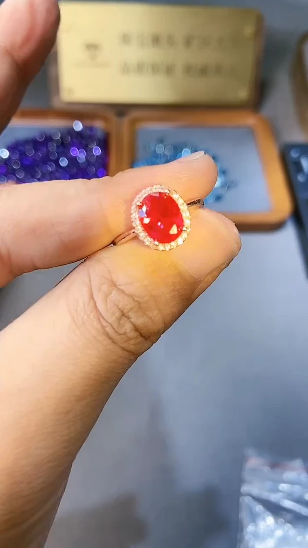 【闪购商品】红宝石戒指银S925镶嵌354