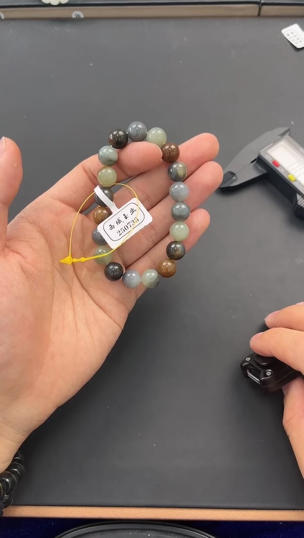 未镶嵌手串和田玉若羌楼兰三色手串卡10微色差