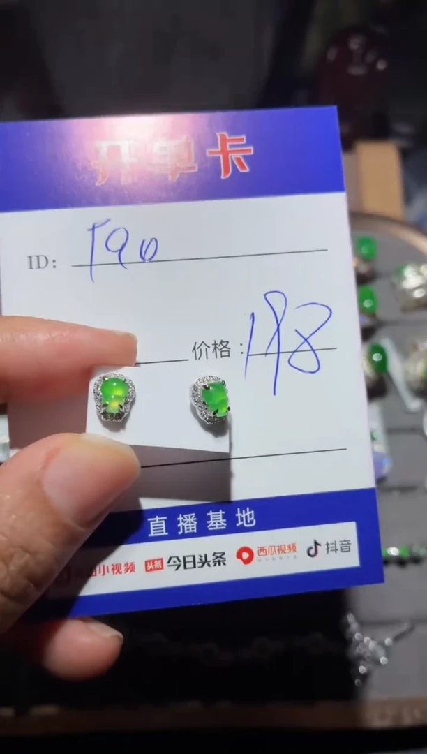 翡翠银S925镶嵌耳饰T**韬Tao韬