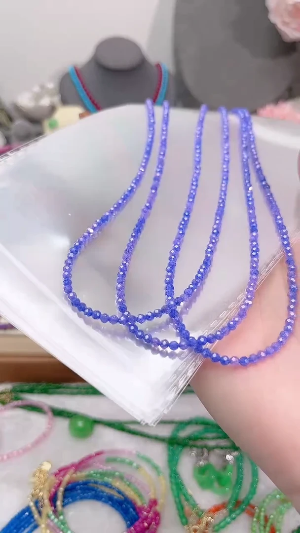 颈饰彩色蓝宝石银S925镶嵌紫99