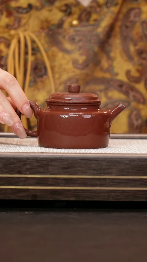 茶壶紫砂老紫泥 德钟壶大号 王老师