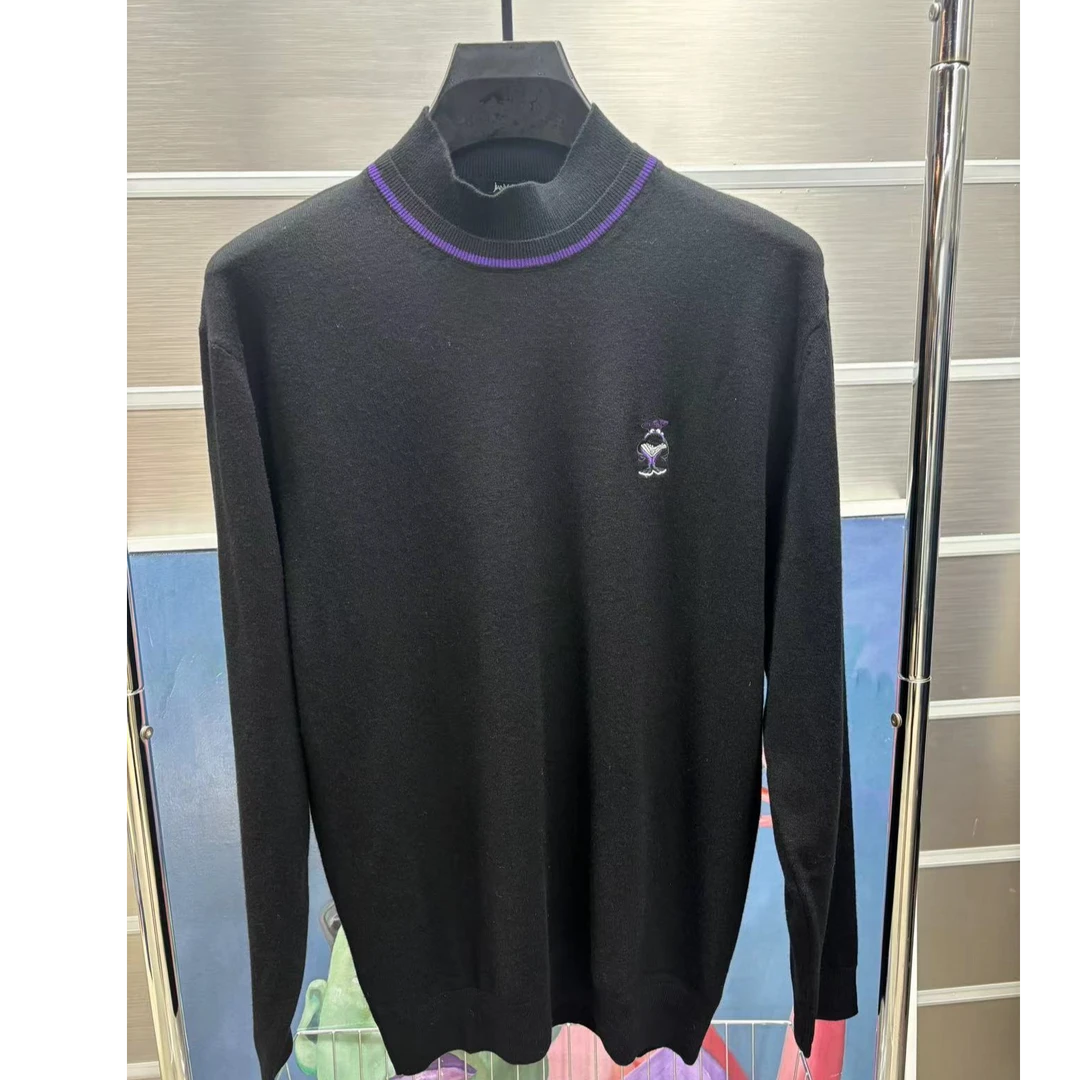 WA-毛衣长袖休闲半高领黑色