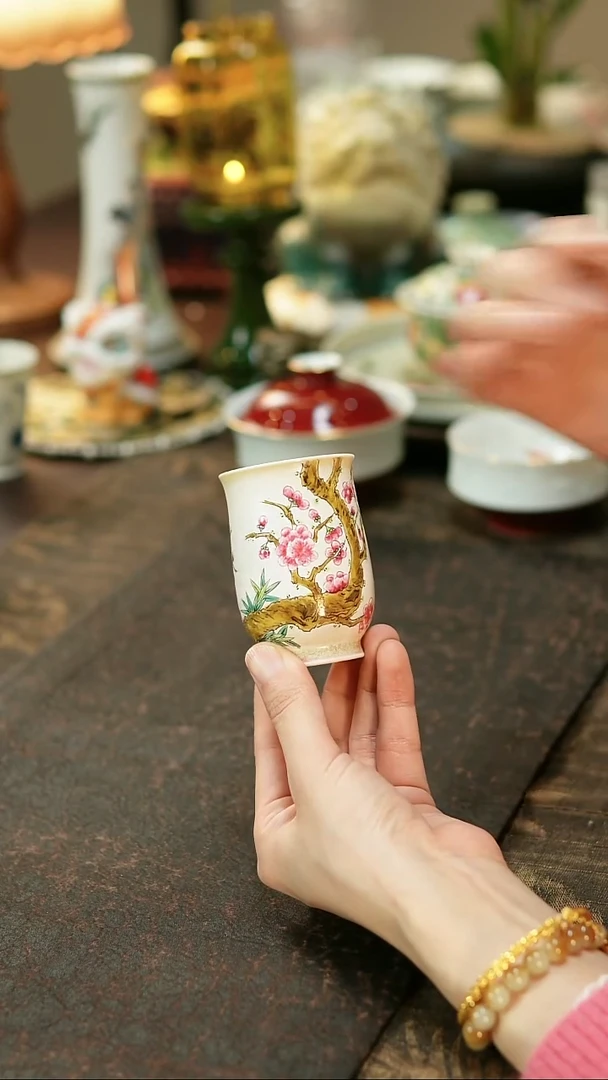 景德镇陶瓷杯碗柴烧多人