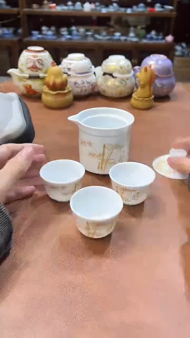 真的很便宜会开片的旅行茶具