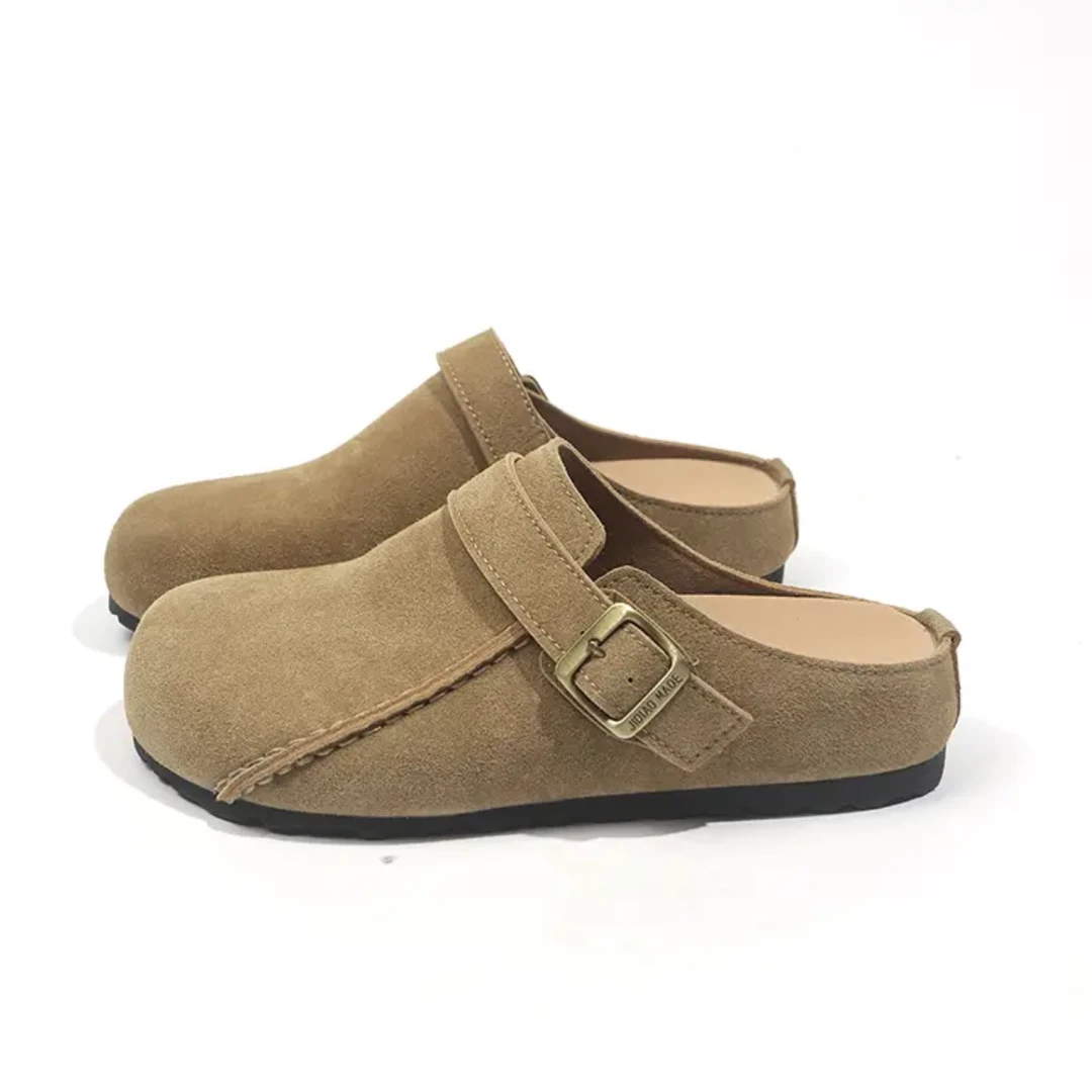 夏季新款复古厚底包头半拖勃肯拖鞋女