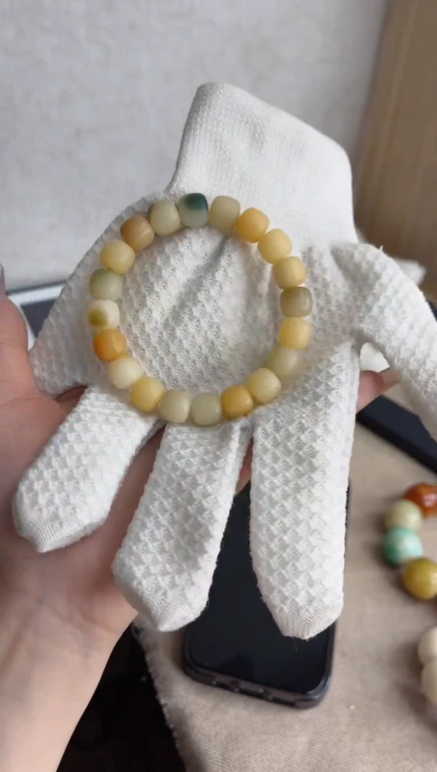 【闪购商品】菩提根/象牙果手串干磨粉紫麻子桶珠10*11瑕疵不补T71