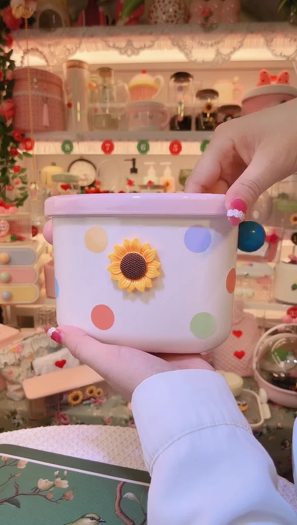粉色波点收纳盒——手工制作品质好！