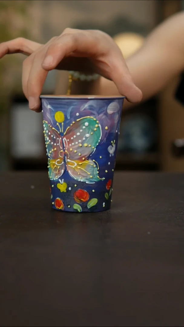 杯景德镇陶瓷杯碗柴烧多人