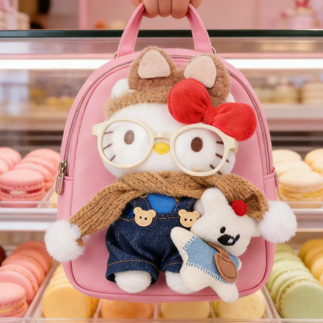 Hello Kitty 围巾款 软糯可爱凯蒂猫毛绒公仔摆件挂件