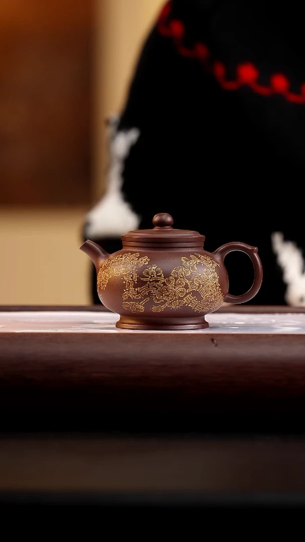 茶壶紫砂底槽清金铎