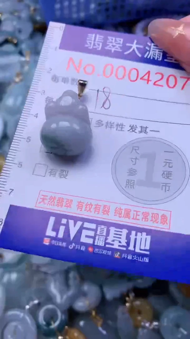 翡翠未镶嵌吊坠(不含链)4207