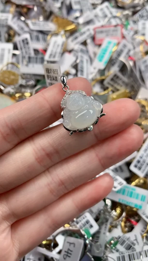 银S925镶嵌戒指翡翠999----1