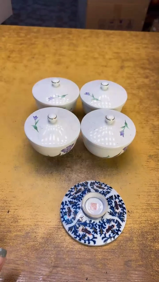 瓷器瓷器瑕疵破破3四件