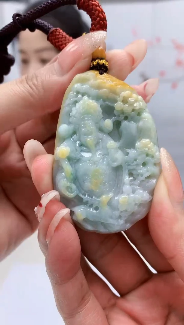 【闪购商品】定制翡翠未镶嵌4902MM-毛货挂件34