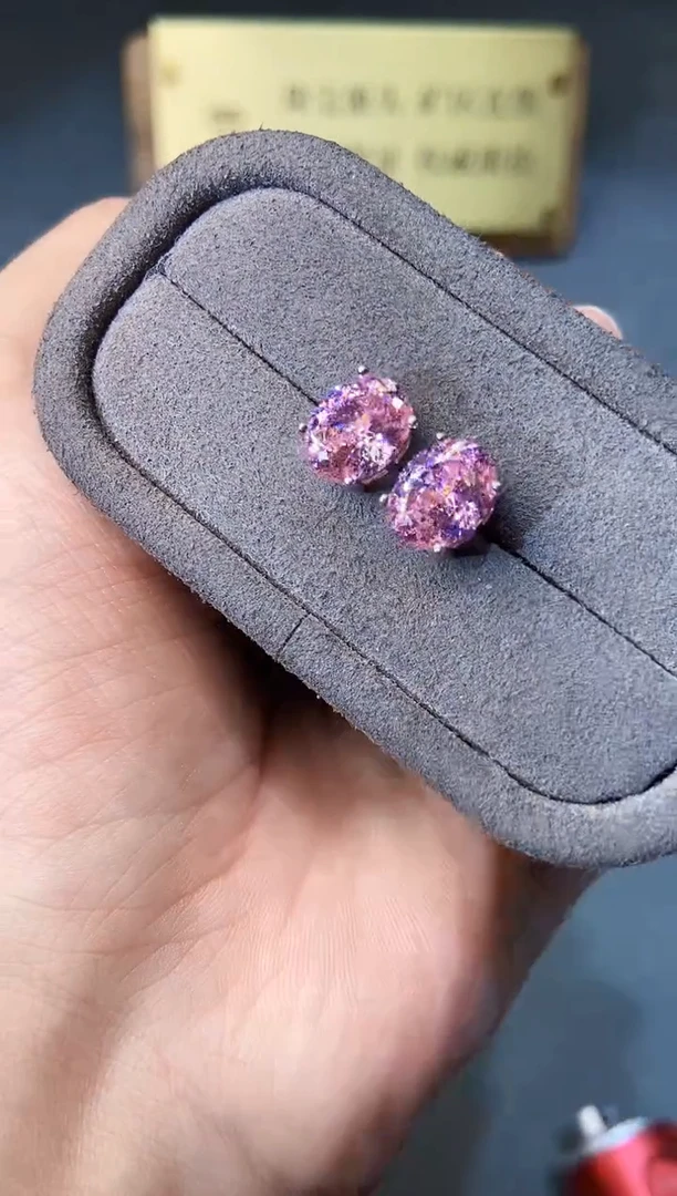 银S925镶嵌耳饰碧玺.........