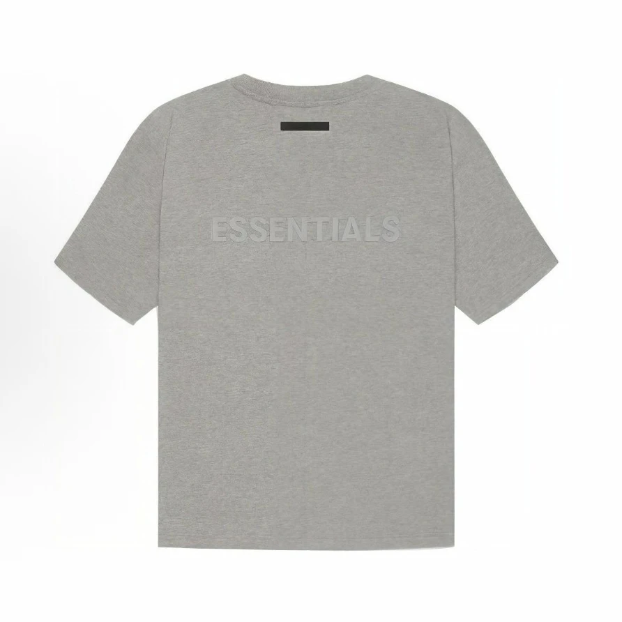 ESS 后背胶印同色大标 灰色短袖