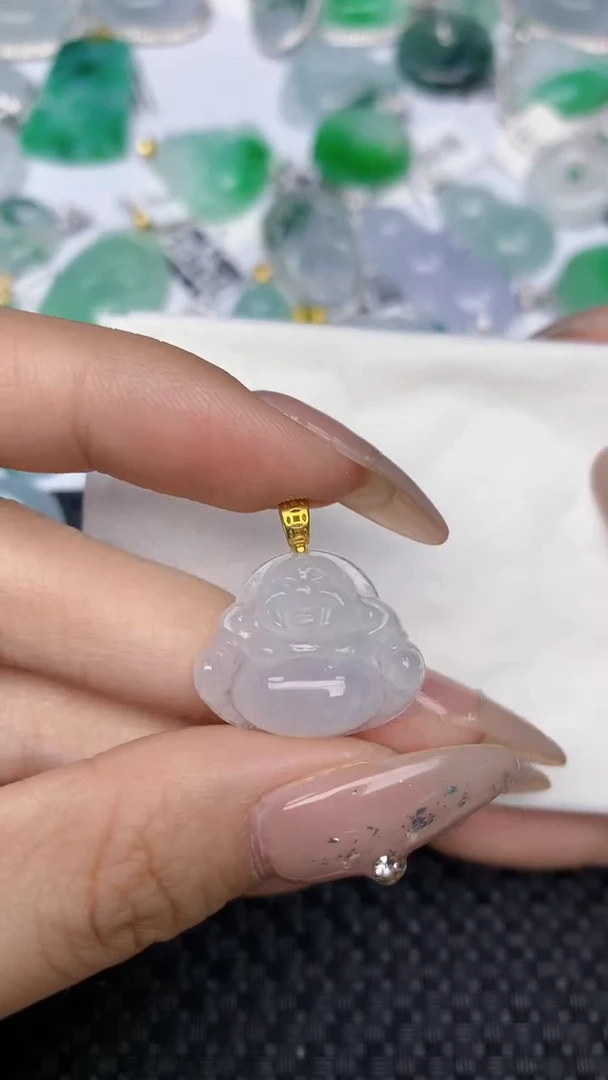 颈饰未镶嵌翡翠天然缅甸翡翠a货百元以上9元证书费自理