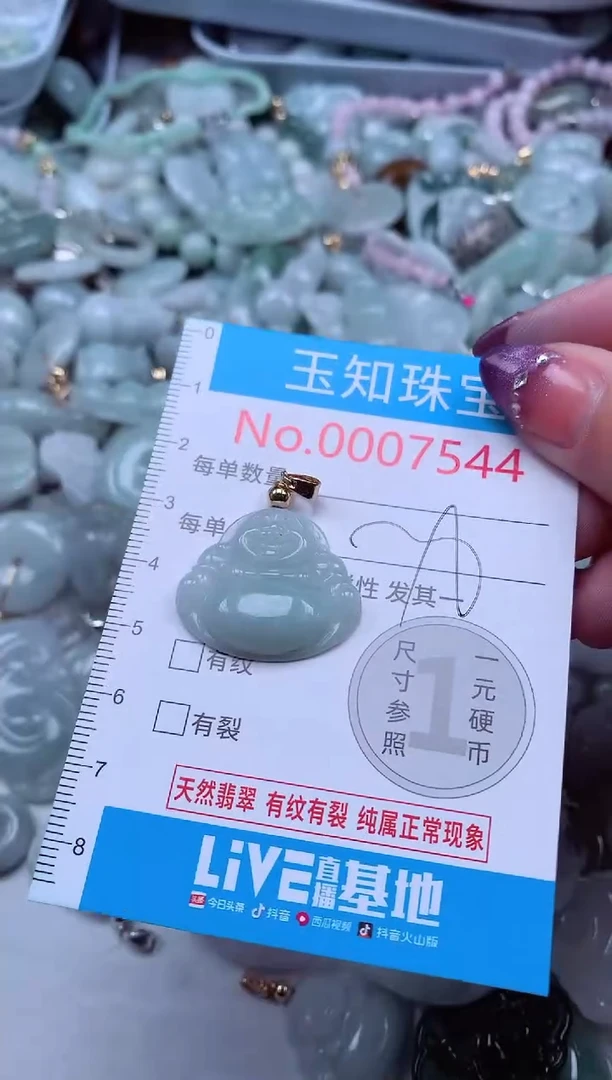 翡翠未镶嵌吊坠(不含链)7544