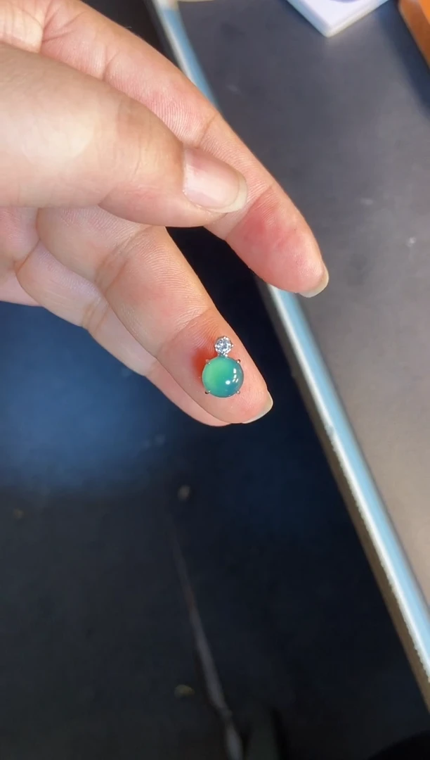 吊坠(不含链)银S925镶嵌翡翠1