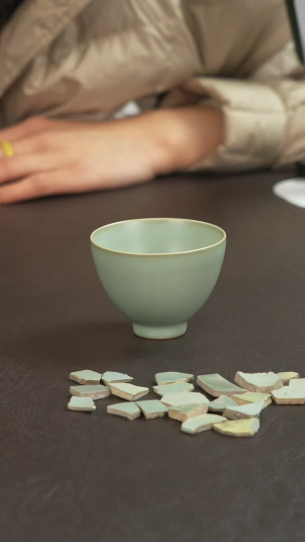 陶微**尘宣宝汝瓷原矿原釉手工作品