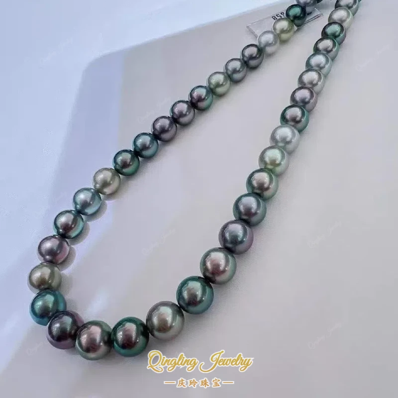 海水大溪地强光莫兰迪8-11mm珍珠项链 含GRD大证多样性发一