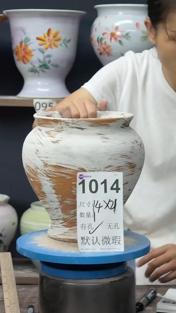 江西景德镇花盆微瑕1014