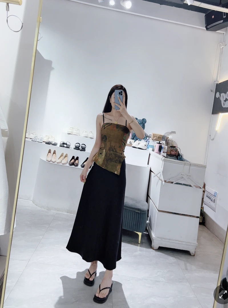 新中式文艺复古古着风时尚套装无袖背心时尚夏季针织