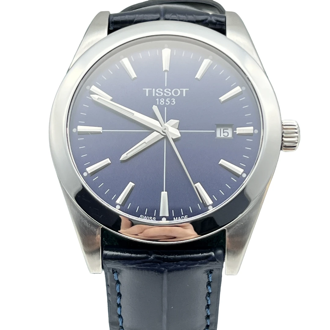 99新 Tissot/天梭 风度/臻耀/男士石英表皮带/蓝盘/公价3050/40MM