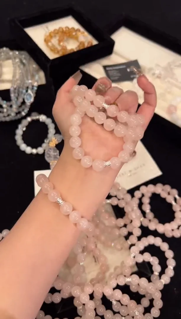 【闪购商品】水晶手链合金粉水晶手链x1356