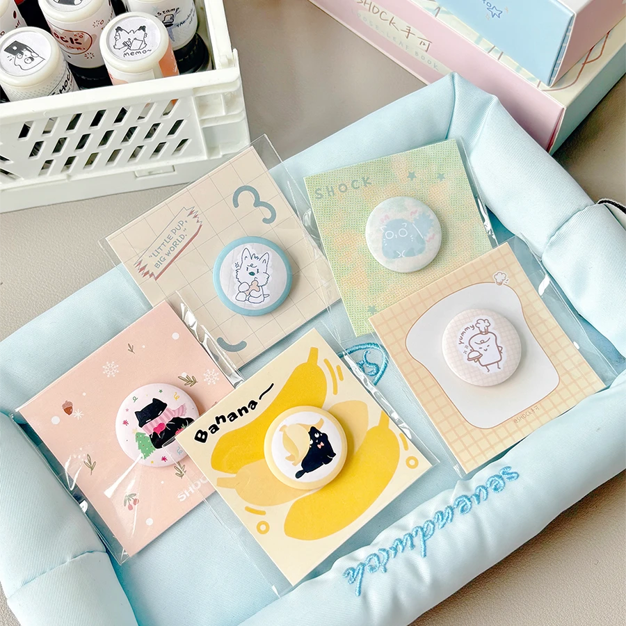 SHOCK手可 mini吧唧合集 原创可爱盐系2.5cm徽章触感膜周边马口铁