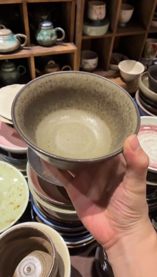 瓷片肉***心719 复古黄马蹄碗1个